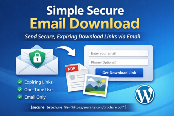 Simple Secure Email Download for WordPress